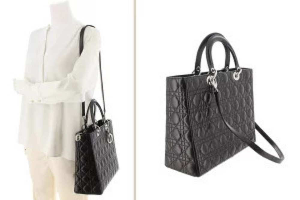 Dior Cannage Lambskin Black Bag Lady